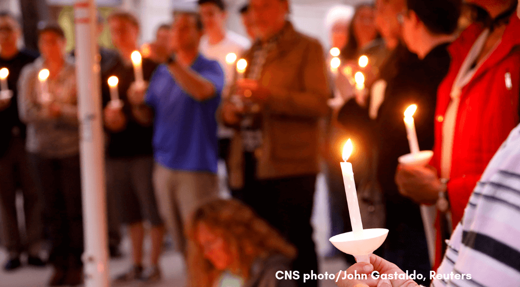 Candlelight vigil is held following the shooting at Chabad of Poway Synagogue in Poway, California April 27, 2019