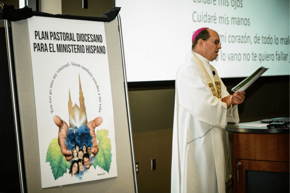 Bishop Walkowiak leads event to celebrate Hispanic Ministry Pastoral Plan, Sept. 2019 by Eric Tank
