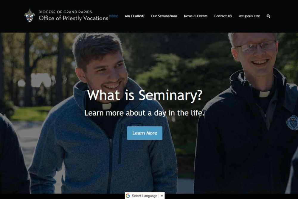 GRVocations website home page