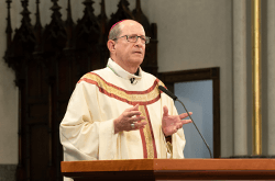 Bishop Walkowiak giving a homily.