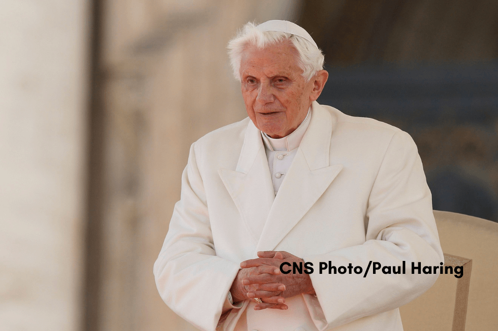 Photo of retired Pope Benedict XVI by CNS photographer Paul Haring, Oct. 2022