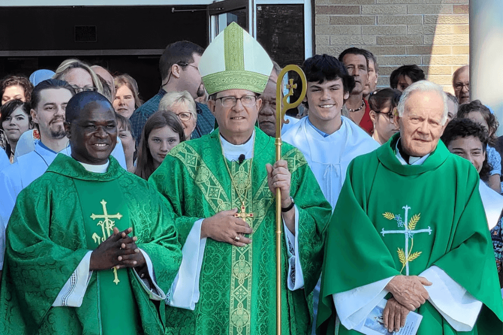 Bishop Walkowiak at Our Lady of the Assumption Rothbury, 100th anniversary Mass by Lynnette Fillips